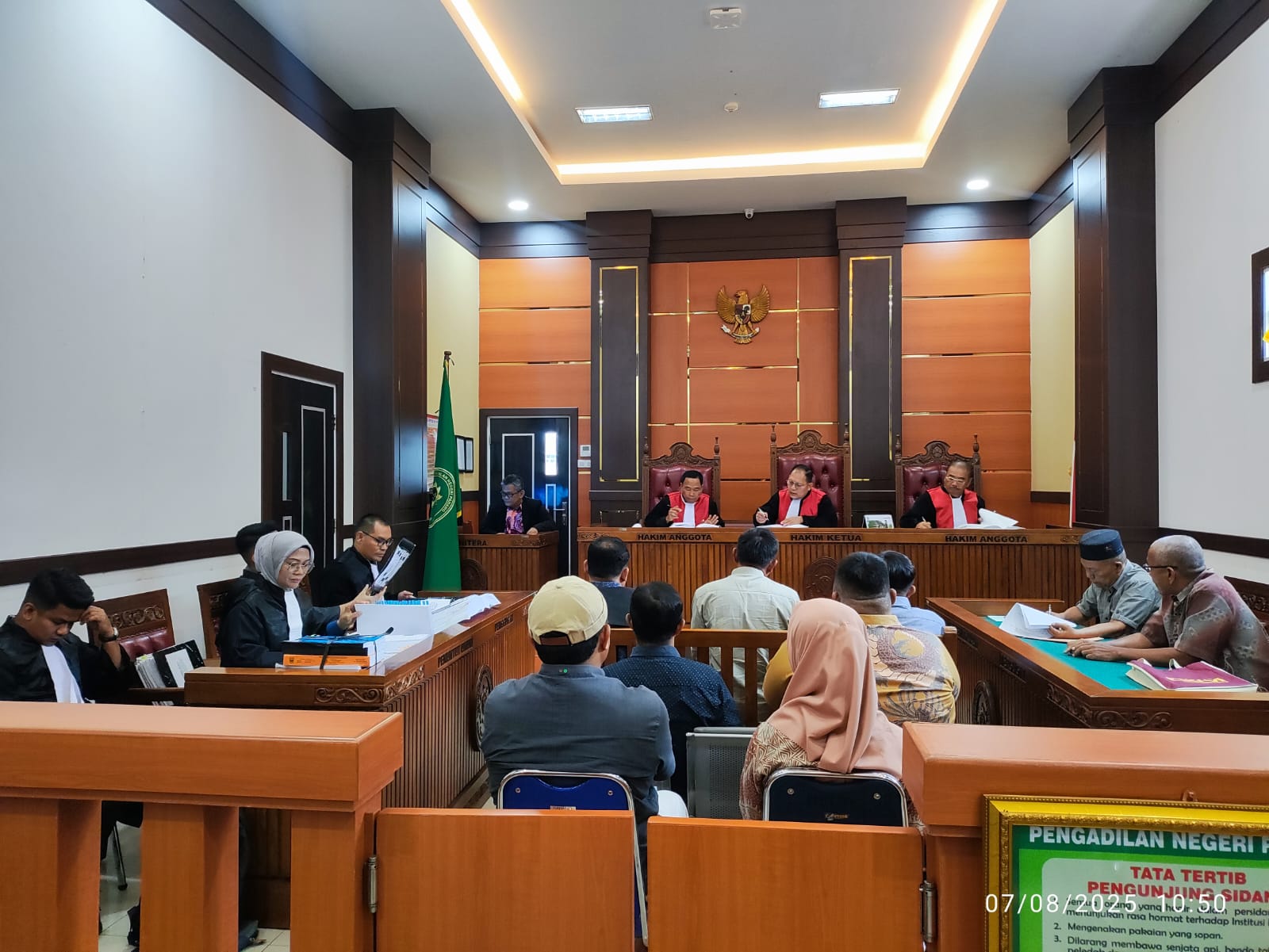 Sidang Lanjutan Dugaan Tipikor Pekerjaan Rekonstruksi Jalan Sikayan Ruas Jambak Lubuk Simantung Dengan Agenda Pemeriksaan Saksi
