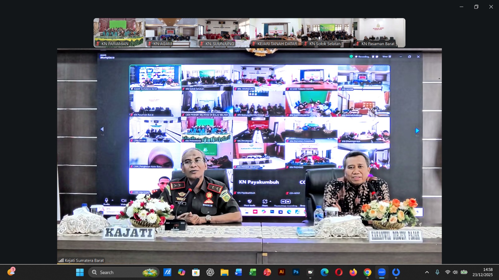 Sosialisasi Coretax Bersama Kejati Sumatera Barat dan Direktorat Jenderal Pajak Sumatera Barat & Jambi Secara Virtual