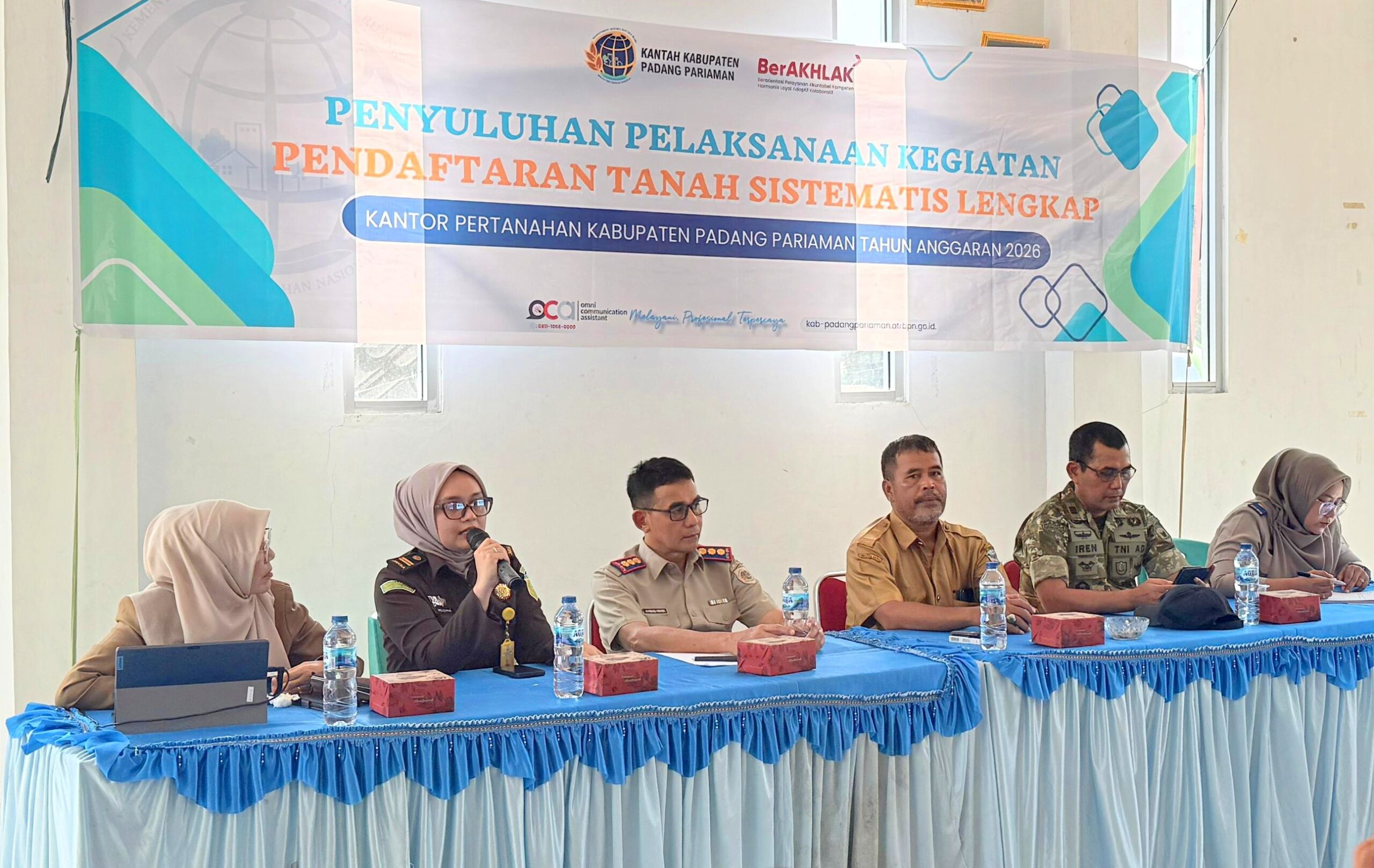 Penyuluhan Pelaksanaan Kegiatan Foto Tegak Pendaftaran Tanah Sistematis Lengkap di Nagari Kuranji Hilir Kab. Padang Pariaman T.A 2026