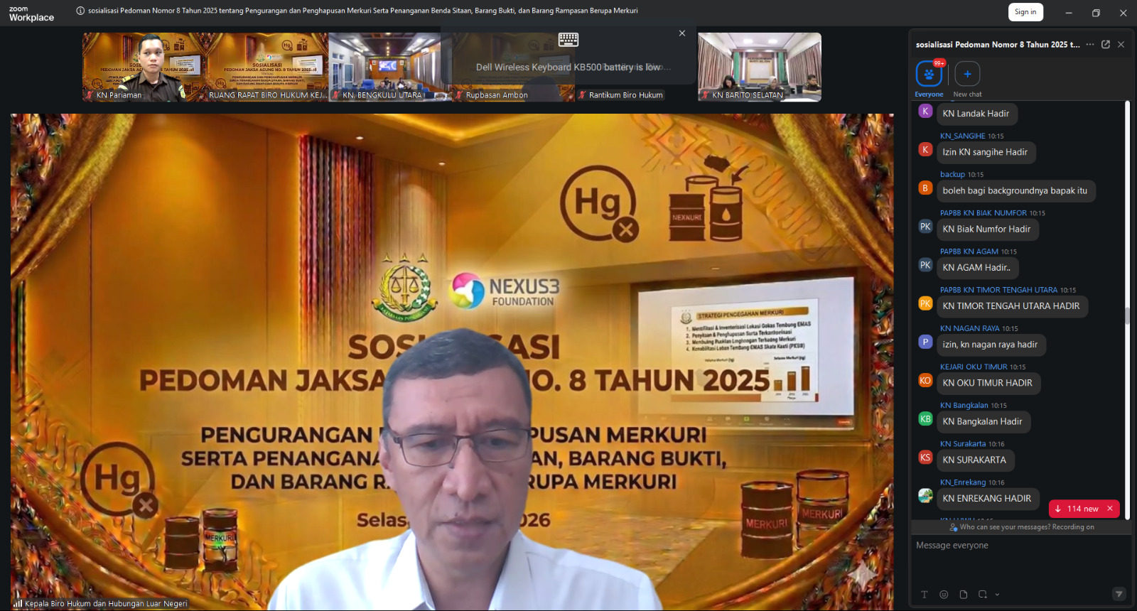 Pelaksanaan Sosialisasi Pedoman Nomor 8 Tahun 2025 Yang Dilakukan Secara Daring